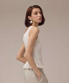 GRACE CONTINENTAL シアーフリルニットトップ