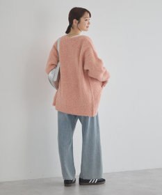 earth music&ecology 【ベルト付き】ＭＩＸカラーブークレカーディガン