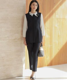 組曲 L 【KUMIKYOKU NAVY】コンフォータブルドレープ ジレ