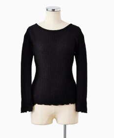 TOQUE 〈大草直子さんアドバイザー〉ベビーアルパカ×シルク ２WAYリブトップス