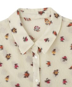 YECCA VECCA シアージャガードペプラムブラウス