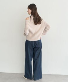 earth music&ecology SET2点チャーム付きシャギーニット＋インナー