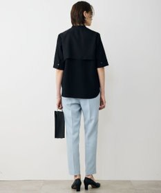 ICB L 【先行予約・WEB限定カラーあり】 FluidBackSatin バンドカラーシャツ