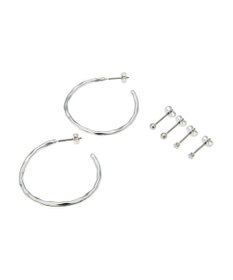 AMERICAN HOLIC テクスチャーフープピアスセット