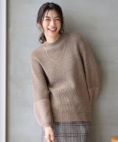 ANY ラムウールフェザーコンビプルオーバー