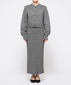 uncrave 【手洗い可】グロッシー ニット スカート（uncrave WHITE）