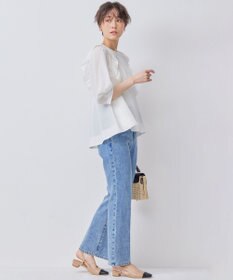 組曲 【WEB限定】ナチュラルローン ペプラムブラウス