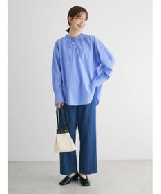 Green Parks ストレートタックデニムパンツ