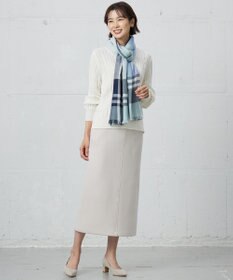 J.PRESS LADIES 【洗える】GIZA MERCERIZE COTTON ケーブル ニット