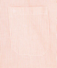 JOSEPH ABBOUD 【サスティナブル・７分袖】コットンリヨセルリネンコードストライプ シャツ