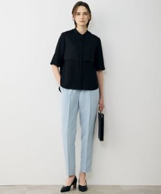 ICB L 【先行予約・WEB限定カラーあり】 FluidBackSatin バンドカラーシャツ