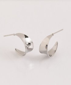 Phoebe ≪WEB限定≫【金属アレルギー対応】エンフォルドフープピアス　シルバー/サージカルステンレス