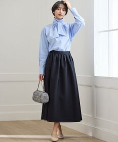 23区 L 【滝沢眞規子さん着用/Oggi掲載】ストレッチライトタイプライター 2WAY ボウタイブラウス