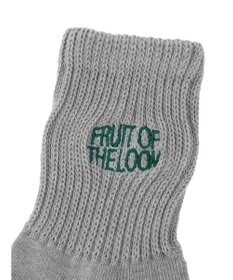 Green Parks ■ＦＲＵＩＴ　ＯＦ　ＴＨＥ　ＬＯＯＭ　３Ｐロゴ刺繍ソックス