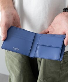 MIYABIYA La quoh with kirakaracho 角つなぎ プリントレザー 二つ折り財布