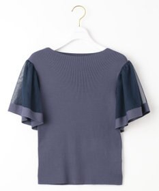 ANY SIS 【洗える】チュールスリーブ ニット