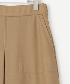 自由区 【洗える】ウォッシャブルハイカウントフラノ タックスカート