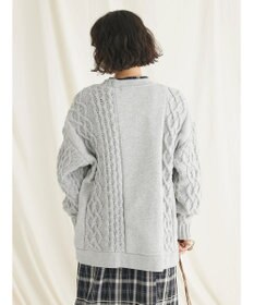 CRAFT STANDARD BOUTIQUE ケーブルニット切り替え裏起毛スウェット
