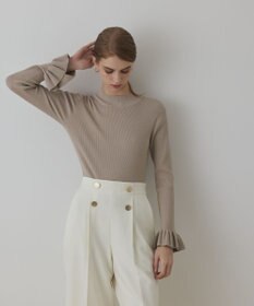 GRACE CONTINENTAL ラメリブニットトップ