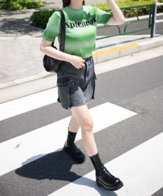 WEGO カーゴポケットデニムミニスカート