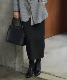 自由区 S 【洗える】リブストレッチタイト スカート