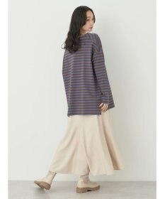 earth music&ecology バック釦ボーダーチュニック