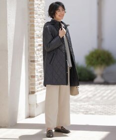 J.PRESS LADIES S 【WEB限定カラーあり・2way】コンパクトタフタキルティング  フーデッド コート