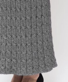 uncrave 【手洗い可】グロッシー ニット スカート（uncrave WHITE）