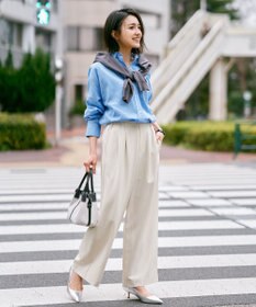 ANY イージーケアライトストレッチワイドパンツ