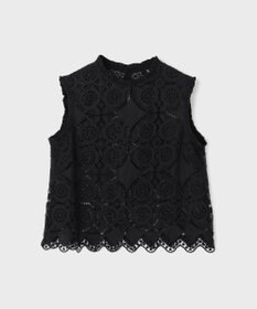 GRACE CONTINENTAL サークルレースノースリーブトップ