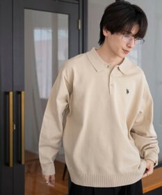 WEGO 【25年秋冬新作/ユニセックス着用ITEM/MLサイズ展開】別注USPOLOニットポロ