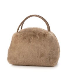 UNBILLION カシュカシュ cachecache / ミンク風エコファー2wayボックストート