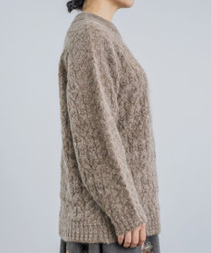 muuc 〈ふっくら柔らか高品質 キッドモヘア×アルパカ×ウール〉〈2サイズ展開〉模様編みプルオーバー