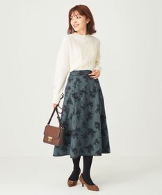 ANY SIS 【洗える】スフレハイネックケーブル ニット