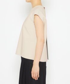 uncrave 【撥水・洗濯機洗い可】プルーフダブルクロス バックオープンブラウス（uncrave WHITE）