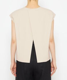 uncrave 【撥水・洗濯機洗い可】プルーフダブルクロス バックオープンブラウス（uncrave WHITE）