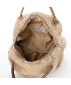 UNBILLION カシュカシュ cachecache / ミンク風エコファー2wayボックストート