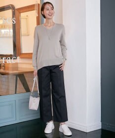 自由区 【XSサイズ~/接触冷感・吸湿・速乾】COOLMAX ワイドパンツ