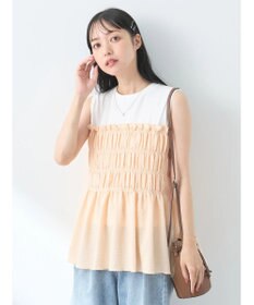 earth music&ecology ドッキングシャーリングプルオーバー