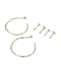 AMERICAN HOLIC テクスチャーフープピアスセット