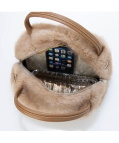 UNBILLION カシュカシュ cachecache / ミンク風エコファー2wayボックストート