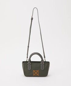 russet 《モノグラム刺繍》コーデュラナイロン2WAYミニショルダーバッグ（CE-1778）