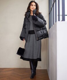 自由区 【洗える】ウールブレンドバルキー アームウォーマー