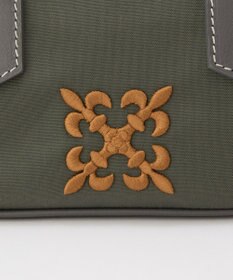 russet 《モノグラム刺繍》コーデュラナイロン2WAYミニショルダーバッグ（CE-1778）