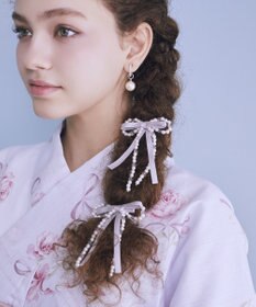Maison de FLEUR パールリボンクリップＳＥＴ