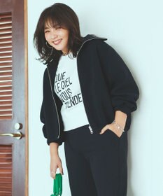 UNFILO L 【野呂佳代さん着用】BEAUTY FORM JERSEY+ ZIPブルゾン