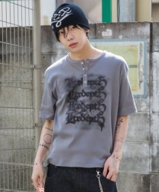WEGO 【ユニセックス着用ITEM】グラフィックヘンリーネックT（SS）