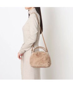 UNBILLION カシュカシュ cachecache / ミンク風エコファー2wayボックストート