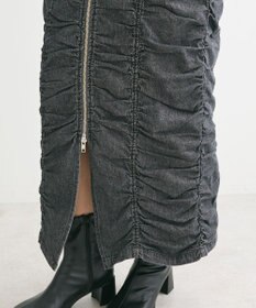 Green Parks ・ＳＵＧＡＲ　ＳＰＯＯＮデニムフロントＺＩＰナロースカート