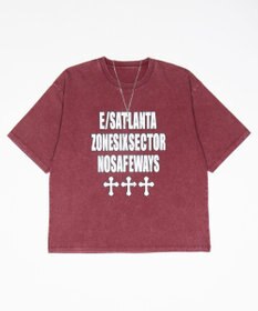 WEGO 【ユニセックス着用ITEM/MLサイズ展開】アクセ付きブリーチビッグロゴT(SS)